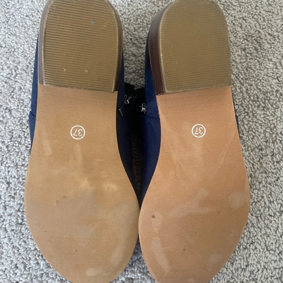 Navy suede ankle booties - Picture 2 of 4